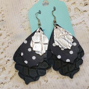 Faux Leather Earrings